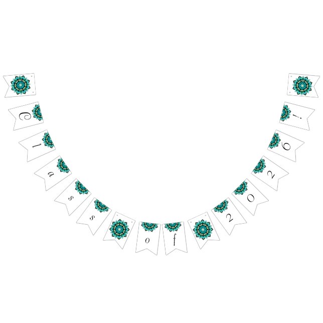 Class of 2026! Mandala in aqua Bunting (All)