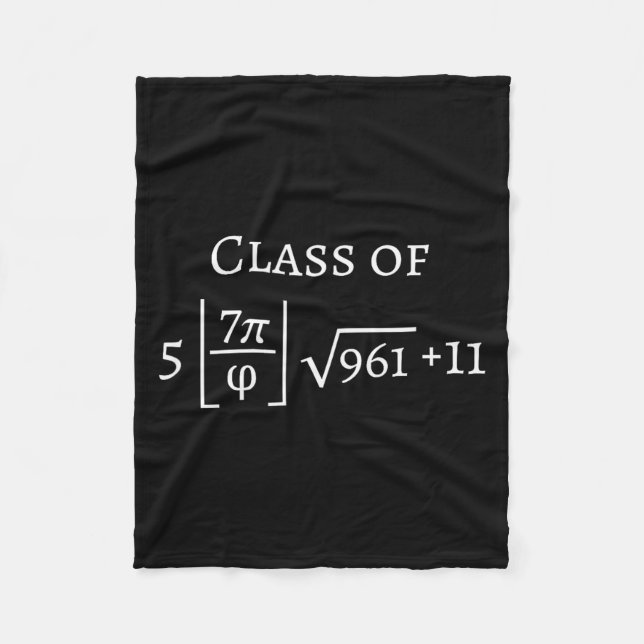 Class of 2026 math geek funny senior graduation fleece blanket (Front)