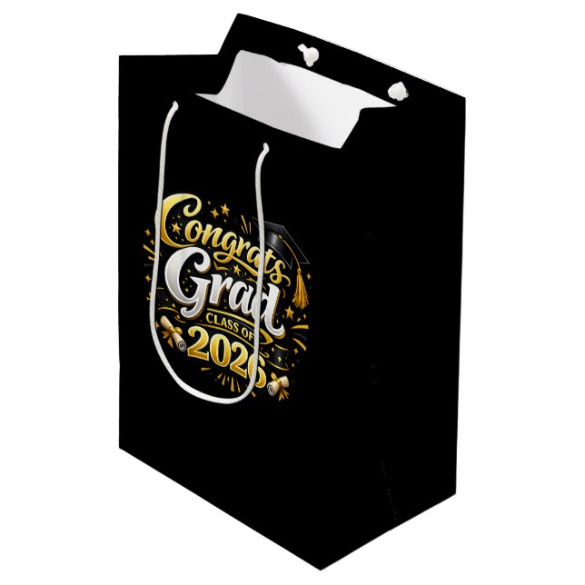 Class of 2026 medium gift bag (Front Angled)