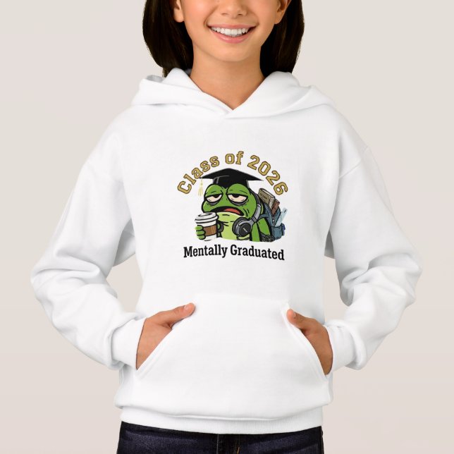  Class of 2026 Mentally Graduated Tired Frog (Front)