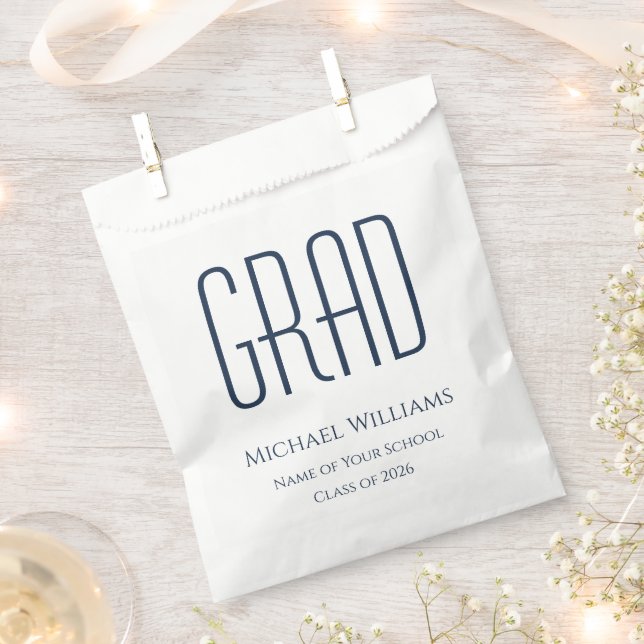 Class of 2026 Minimalist Graduation   Favour Bag (Clipped)