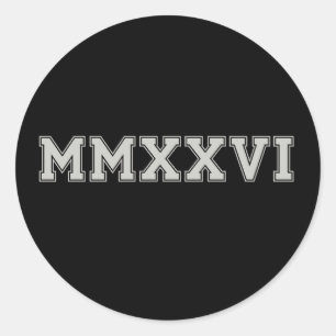 Class Of 2026 MMXXVI Senior 26 Graduation Vintage Classic Round Sticker