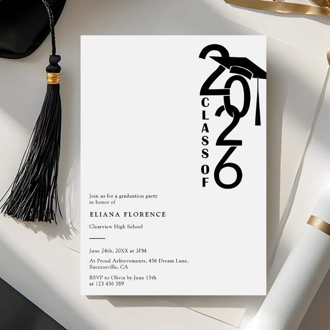 Class of 2026 Modern Graduation Party Invitation (Creator Uploaded)