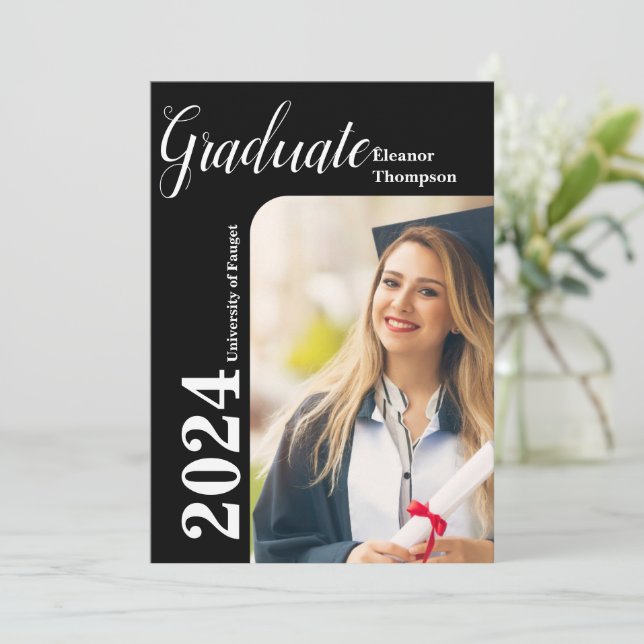 Class of 2026 Modern Photo Graduation Invitation (Standing Front)