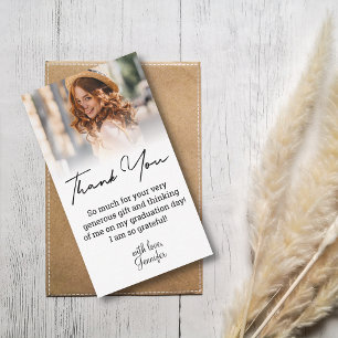 class of 2026 modern thank you graduation photo card