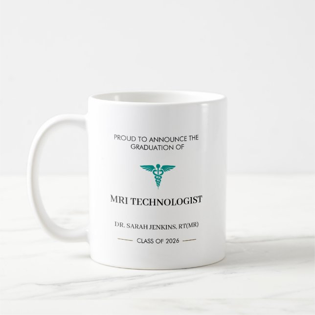 Class of 2026 MRI Technologist RT(MR) Graduation  Coffee Mug (Left)