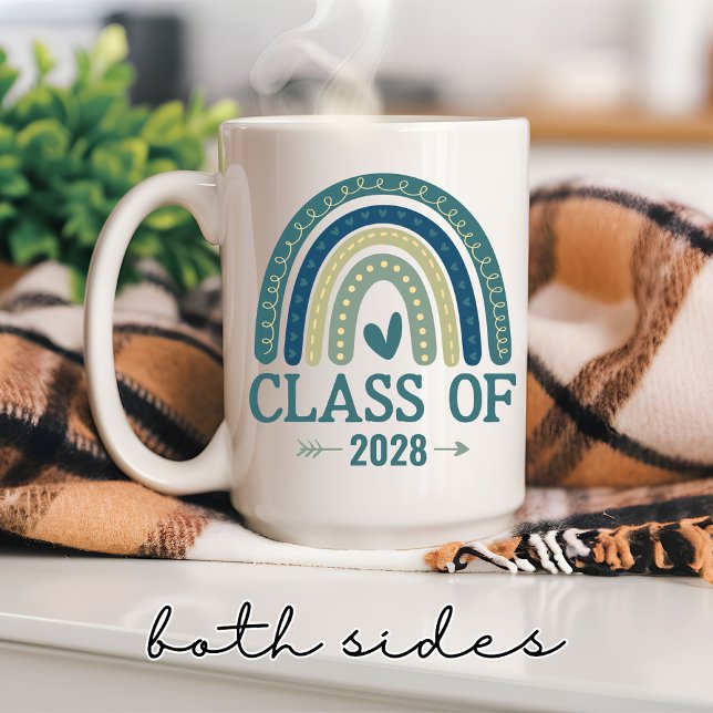 Class of 2026 Mug, Custom Graduation Gift for Her Two-Tone Coffee Mug (class of 2026 mug, graduation gift mug, personalized graduation mug, boho class of 2026 mug,)