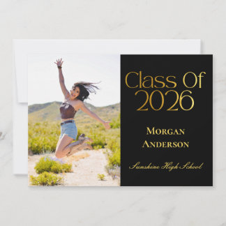 Class of 2026 Photo Black and Gold Announcement