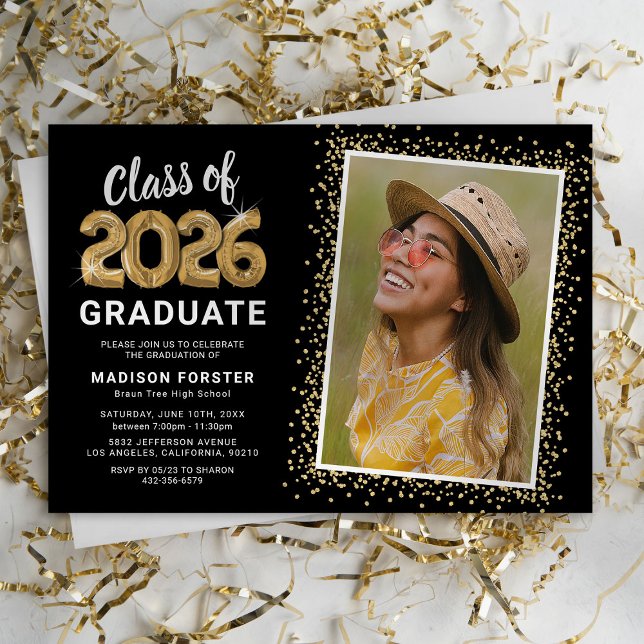 Class of 2026 Photo Graduation Party Invitation (Creator Uploaded)