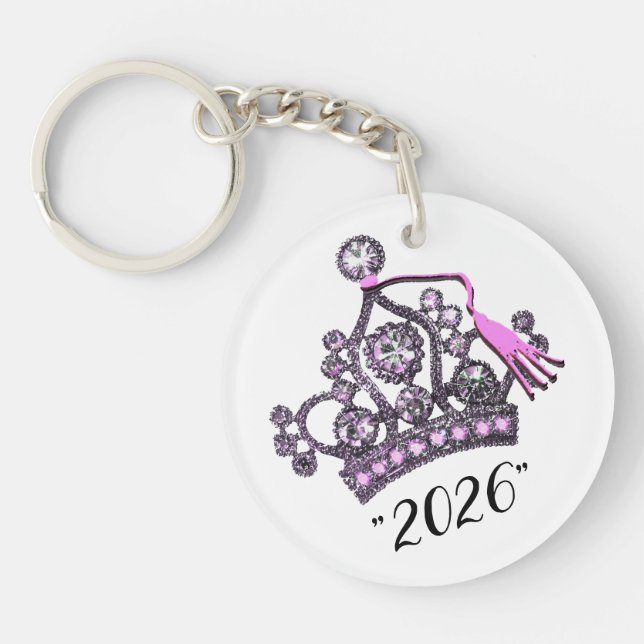 “Class of 2026” Princess Tiara Key Ring (Front)
