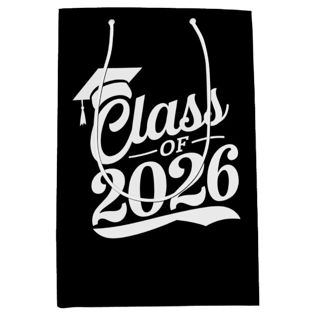 Class Of 2026 Proud Graduate Graduation Medium Gift Bag (Front)