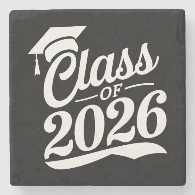 Class Of 2026 Proud Graduate Graduation Stone Coaster (Front)