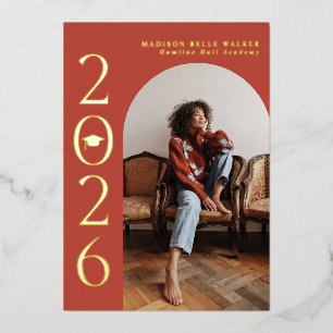 Class of 2026 Red Arch Frame Graduation 