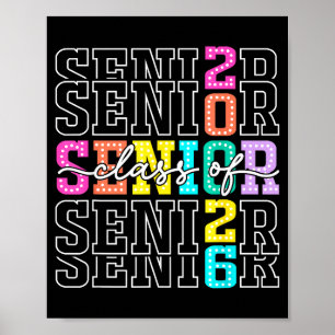 Class of 2026 senior 2026 graduation student men poster