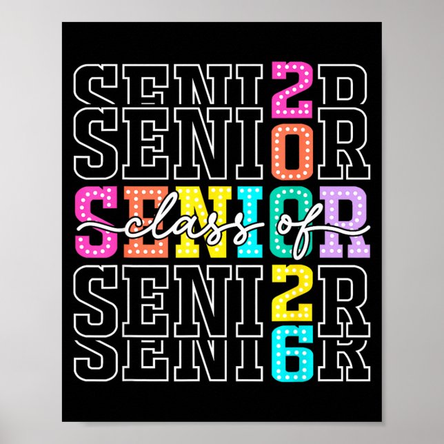 Class of 2026 senior 2026 graduation student men poster (Front)