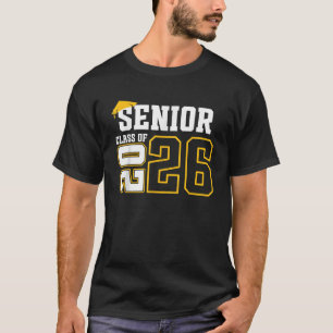 Class of 2026 Senior 26 High School Graduation Bla T-Shirt