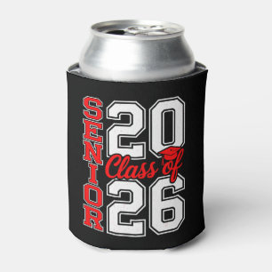 Class Of 2026 Senior 26 Red Graduation Graduate Can Cooler