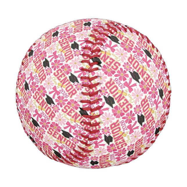 Class of 2026 Senior Floral Baseball (Angled)