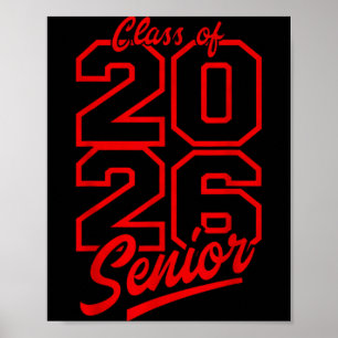 Class of 2026 senior graduation high school senior poster