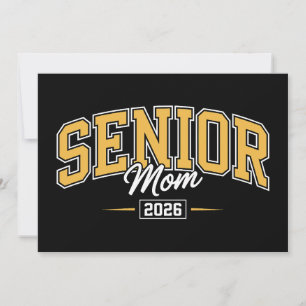 Class Of 2026 Senior Mum Gold Yellow Graduation Invitation