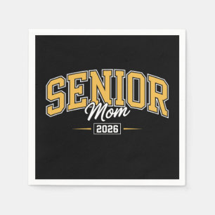 Class Of 2026 Senior Mum Gold Yellow Graduation Napkin