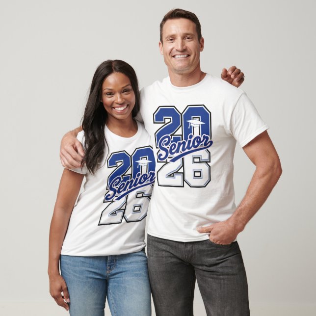 Class of 2026 Senior Pride Typography  T-Shirt (Unisex)