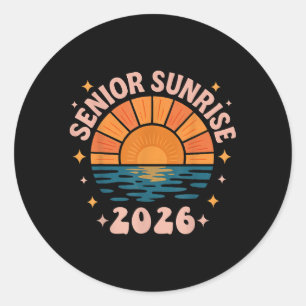 Class Of 2026 Senior Sunrise T-shirt.png Classic Round Sticker