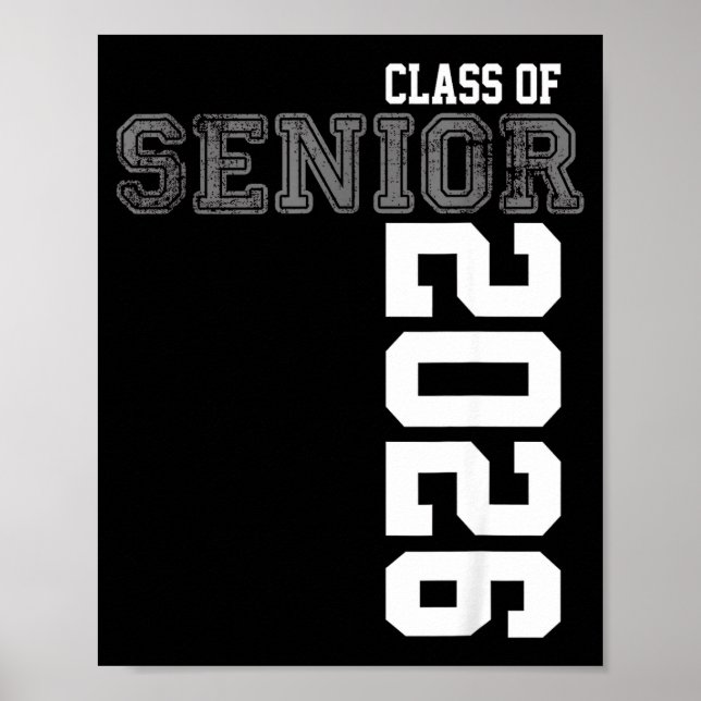 Class of 2026 senior year 26 graduation  poster (Front)