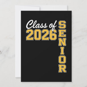 Class Of 2026 Senior Yellow Graduation Graduate Invitation