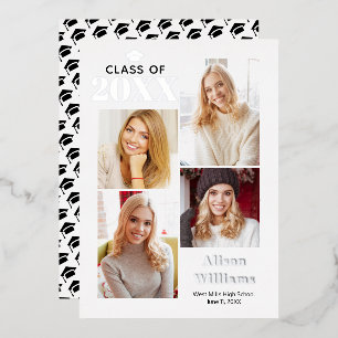 Class of 2026 silver foil graduation 4 photos