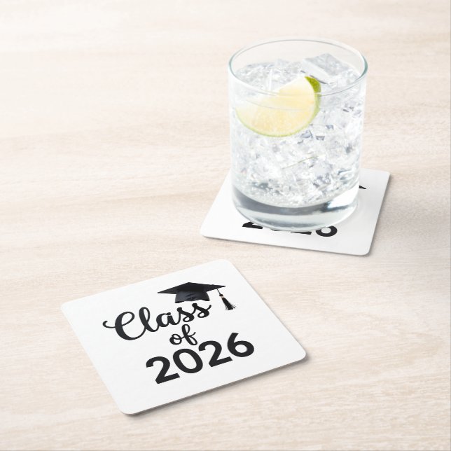 Class Of 2026 Square Paper Coaster (Insitu)
