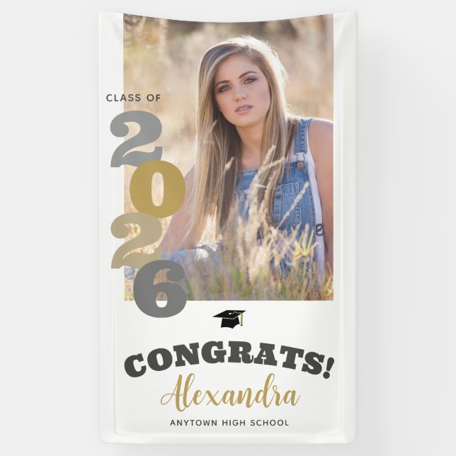 Class of 2026 Vertical Photo Graduation Banner (Vertical)
