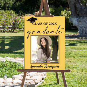 Class Of 2026 Yellow Photo Graduate Announcement Print