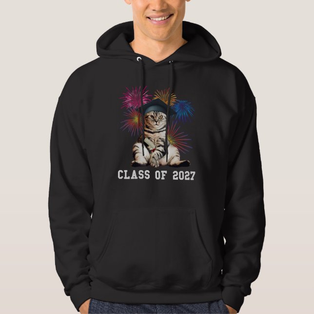 Class of 2027 Cat Lover Hoodie (Front)
