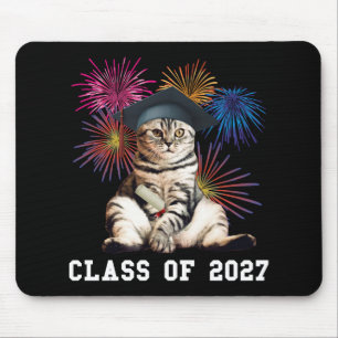 Class of 2027 Cat Lover Mouse Pad