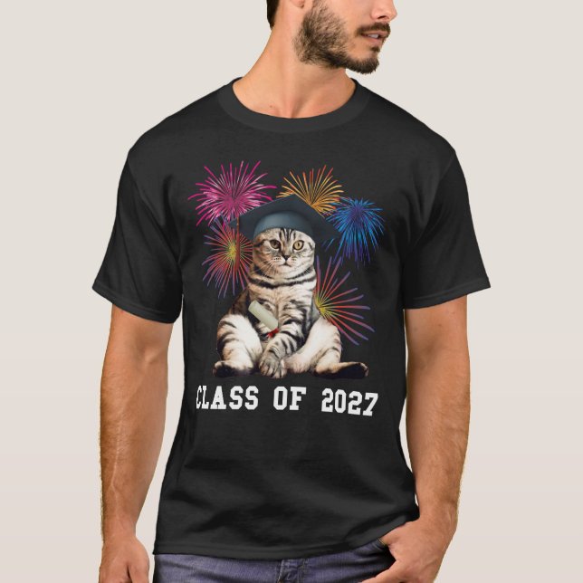 Class of 2027 Cat Lover T-Shirt (Front)