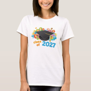 Class of 2027 Graduate Hat Gift Idea T-Shirt