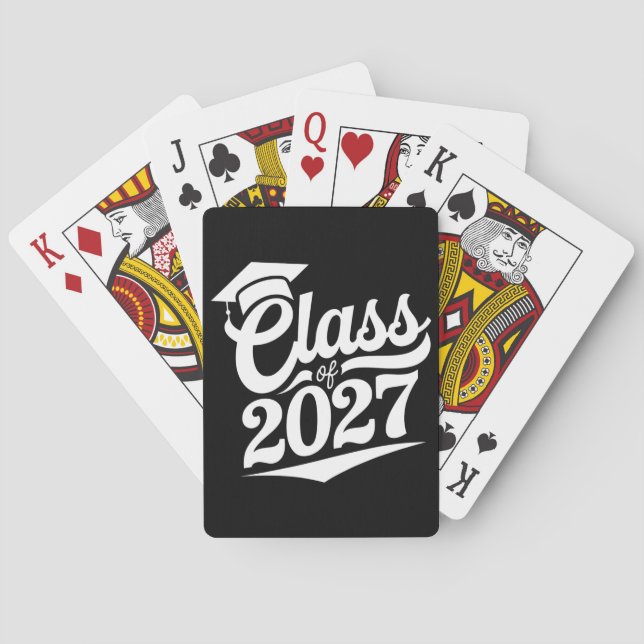 Class Of 2027 Graduation Graduate Playing Cards (Back)