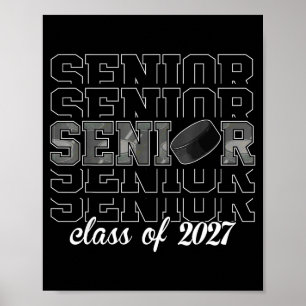 Class of 2027 hockey senior graduation poster