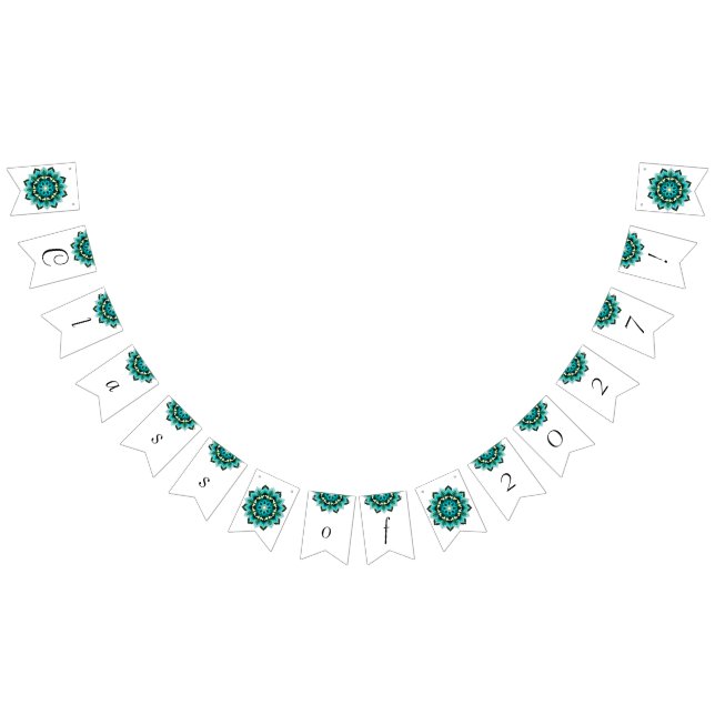 Class of 2027! Mandala in aqua Bunting (All)