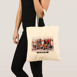 Class of 2027 Photo Graduation Announcement Tote Bag