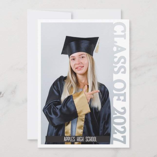 Class of 2027 Photo Graduation party Invitation (Front)