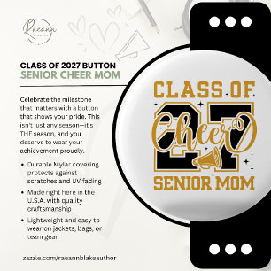 Class of 2027 Senior Cheer Mum Button