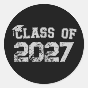 Class Of 2027 Senior Graduation 2026 Graduate Classic Round Sticker