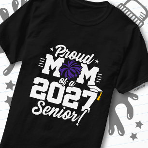 Class of 2027 Senior Graduation Cheer Proud Mum T-Shirt