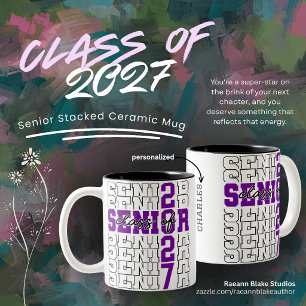 Class of 2027 Senior Stacked Two-Tone Mug