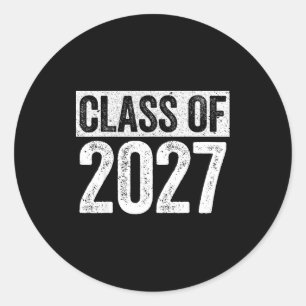 Class of 2027 shirt senior 2027 graduation classic round sticker