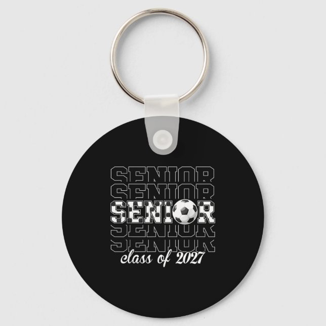 Class of 2027 soccer senior graduation  key ring (Front)