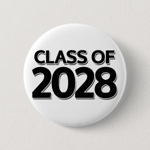 Class of 2028 6 cm round badge