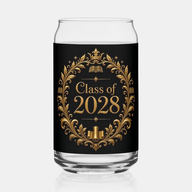 Class of 2028 can glass (Front)
